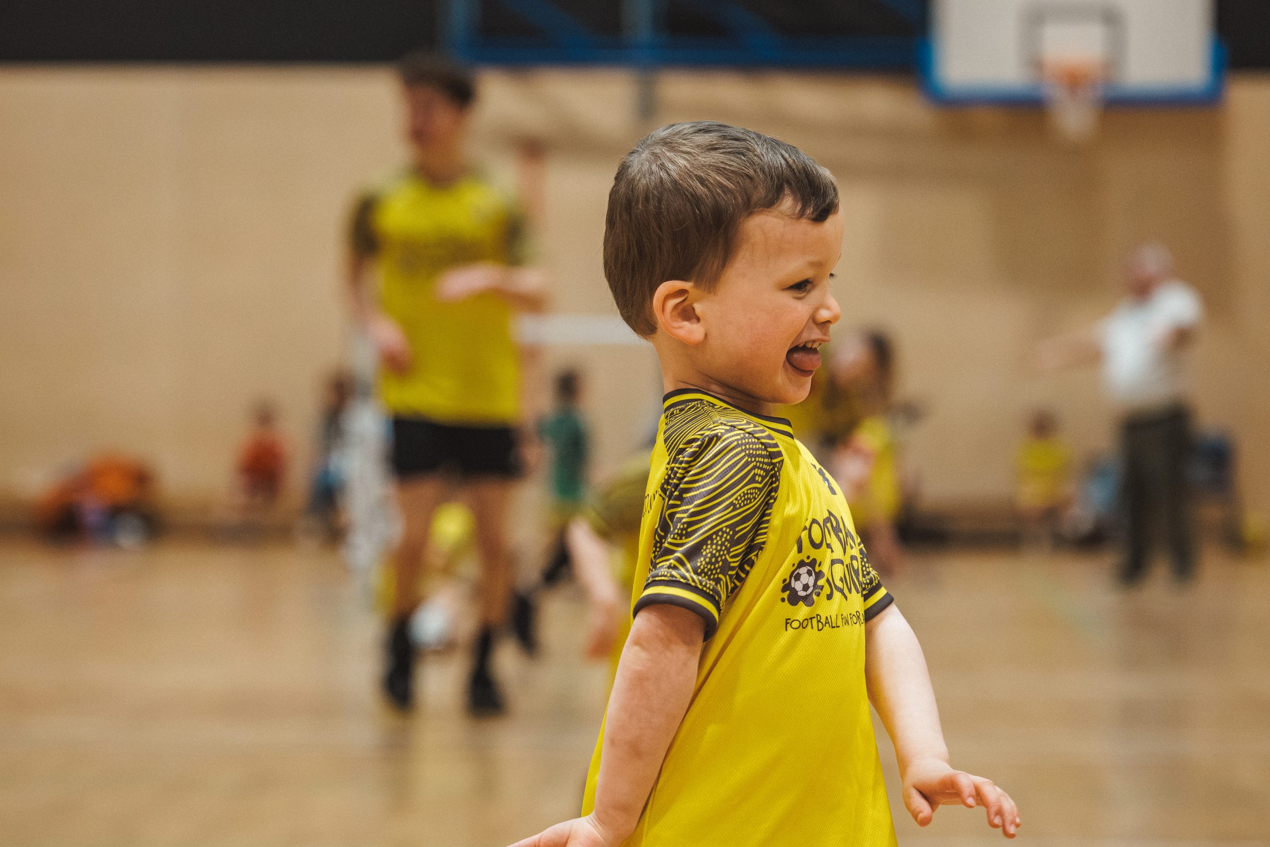 Children playing football