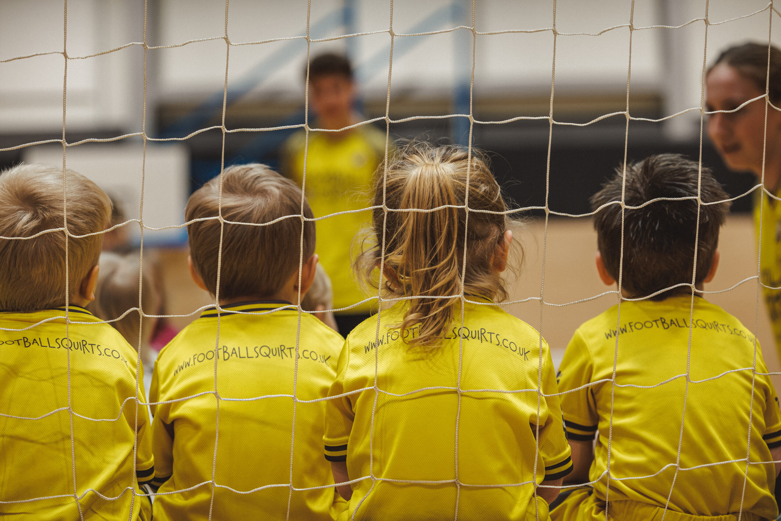 Kids enjoying football class